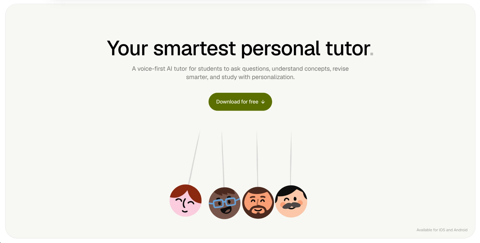 Voice landing page